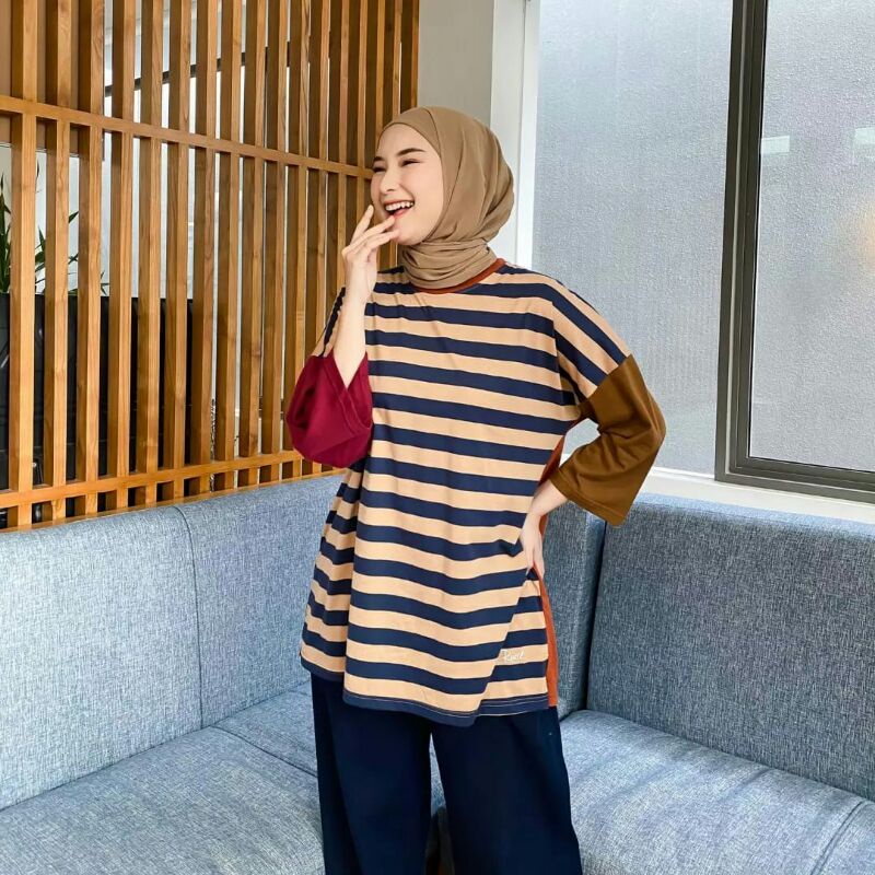 nov basic 4 tone white sage & apricot navy by rurik