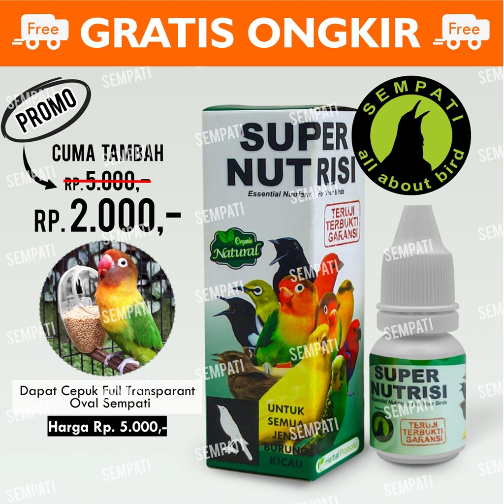 FRCPK SUPER NUTRISI SEMPATI VITAMIN OBAT PENGGACOR BURUNG FIGHTER GACOR KONSLET MURAI KACER LOVEBIRD