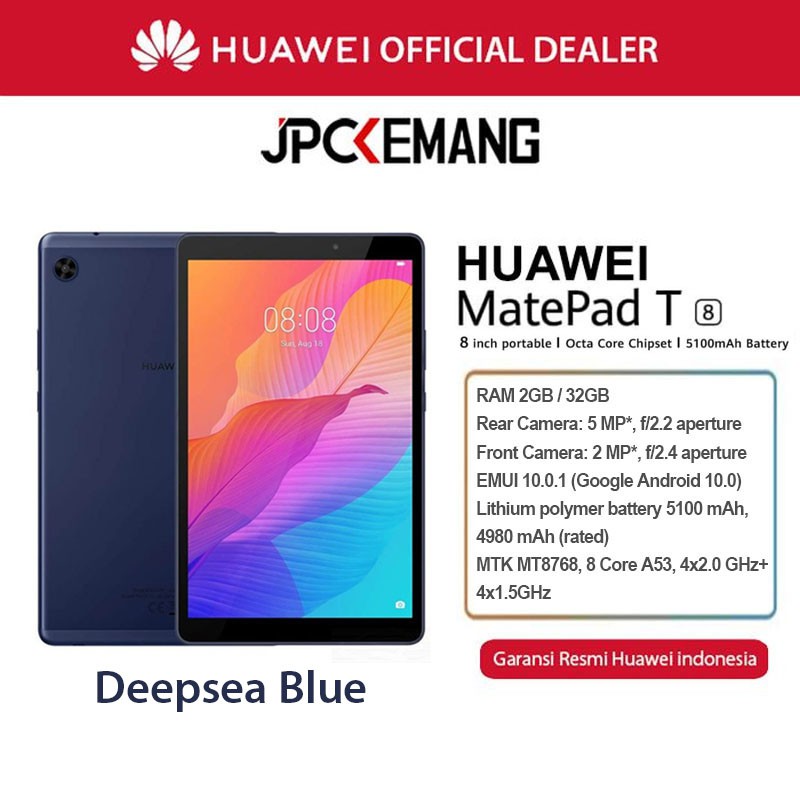 Huawei Matepad T8 2GB/32GB Android Tab 8 Inch Garansi Resmi