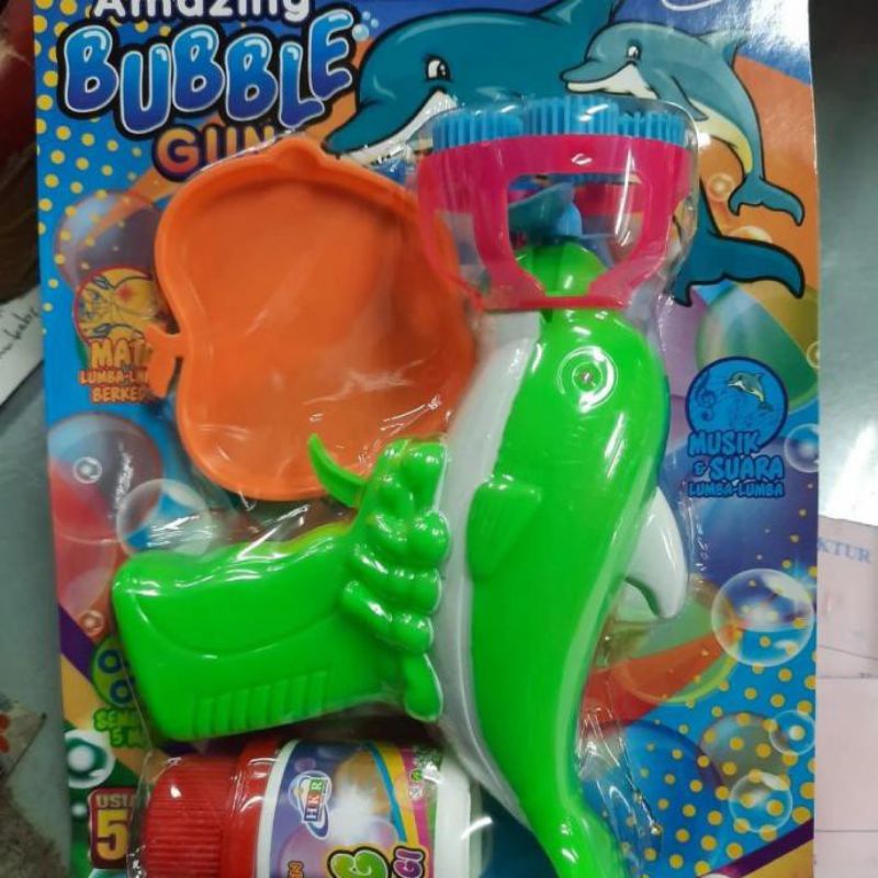 MAINAN BUBBLE GUN 4 MATA PISTOL GELUMBUNG UDARA BUSA GELEMBUNG