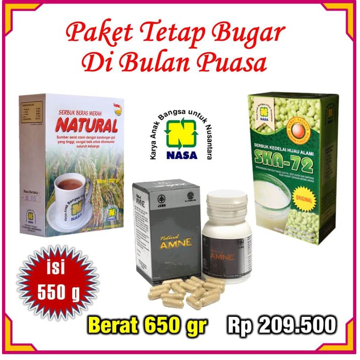 

PAKET BUGAR PUASA AMNE SERBUK BERAS MERAH NATURAL SBMN DAN SERBUK KEDELAI ALAMI ORGANIK SKAO