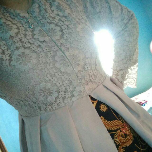 Batik Couple Brokat Sarwendah Long Gamis Kebaya