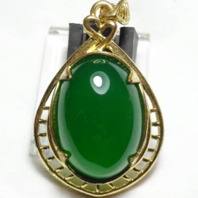 LIONTIN BATU AKIK HIJAU GARUT OHEN CHALCEDONY