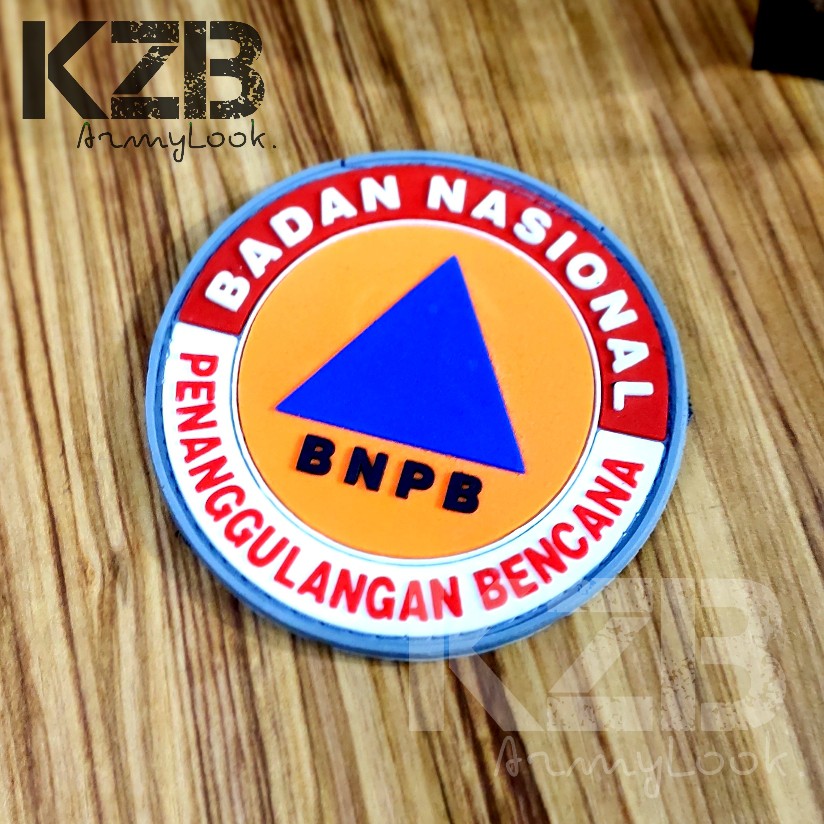 Patch Rubber Velcro BNPB-Emblem Karet BADAN NASIONAL PENANGGULANGAN BENCANA