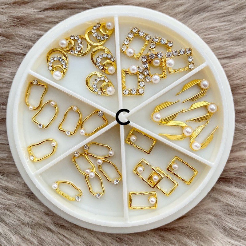 6pcs acc wheel nailart gems nail charms swarovski crytal ab nail art pearl