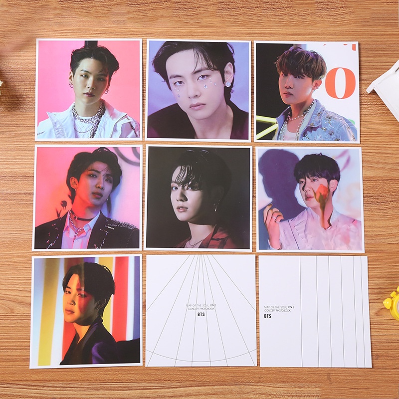 7pcs / set Kartu Foto BTS Map of the Soul On: E Concept