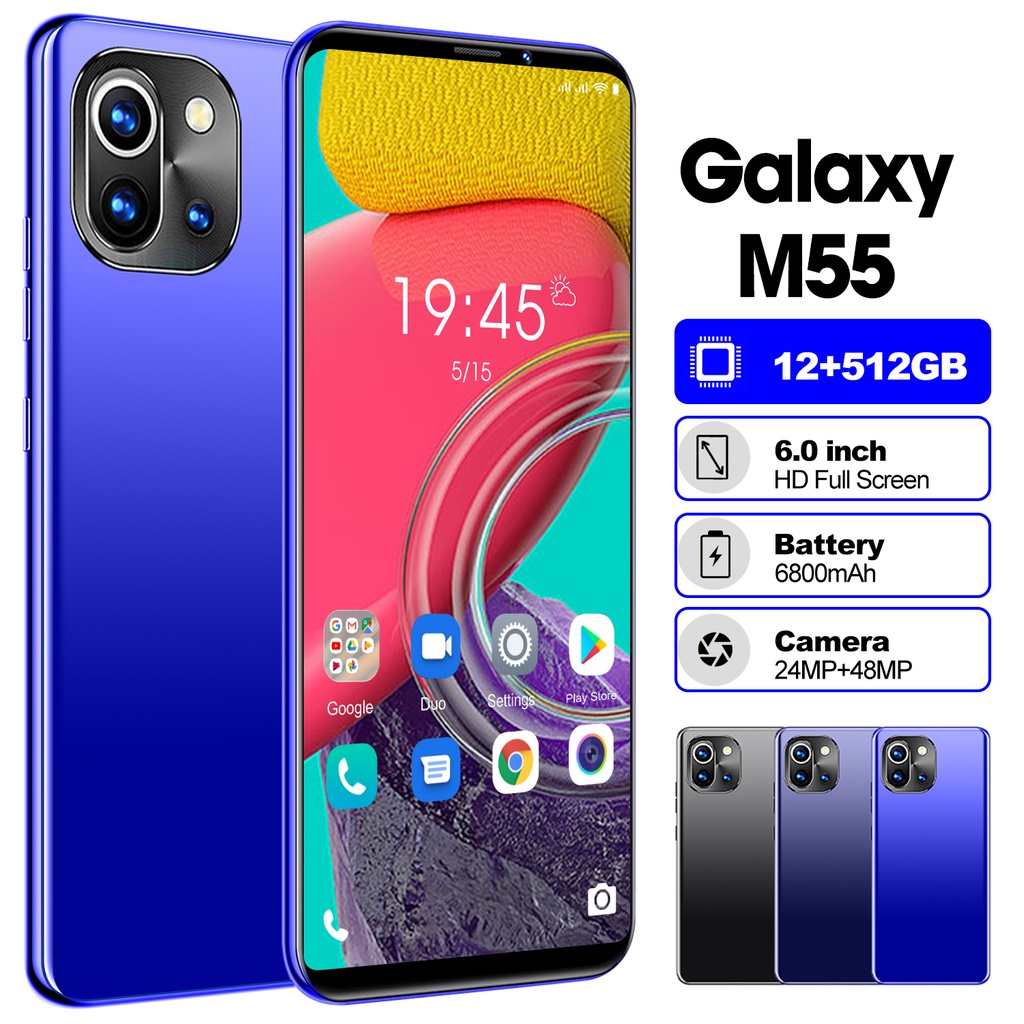 Galaxy M55 handphone android 4g 6.0inci Full Screen hp murah 500 ribuan cuci gudang cod asli 2022 ram 12gb 512gb 8gb 128gb smartphone termurah ram besar terbaru ponsel pintar baru di bawah 1 juta 600ribu