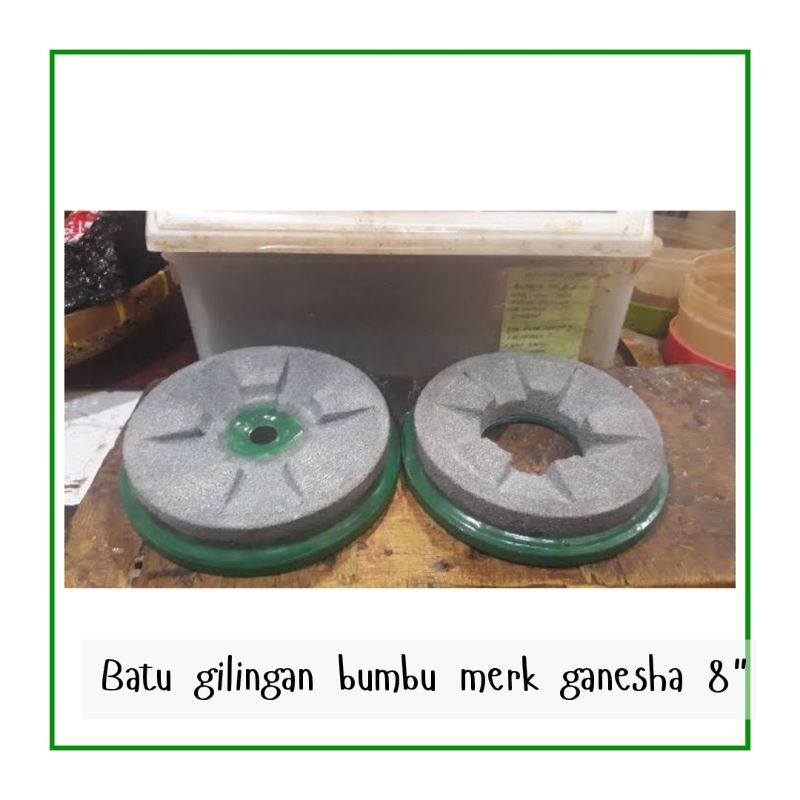 Batu gilingan bumbu ganesha 8inch