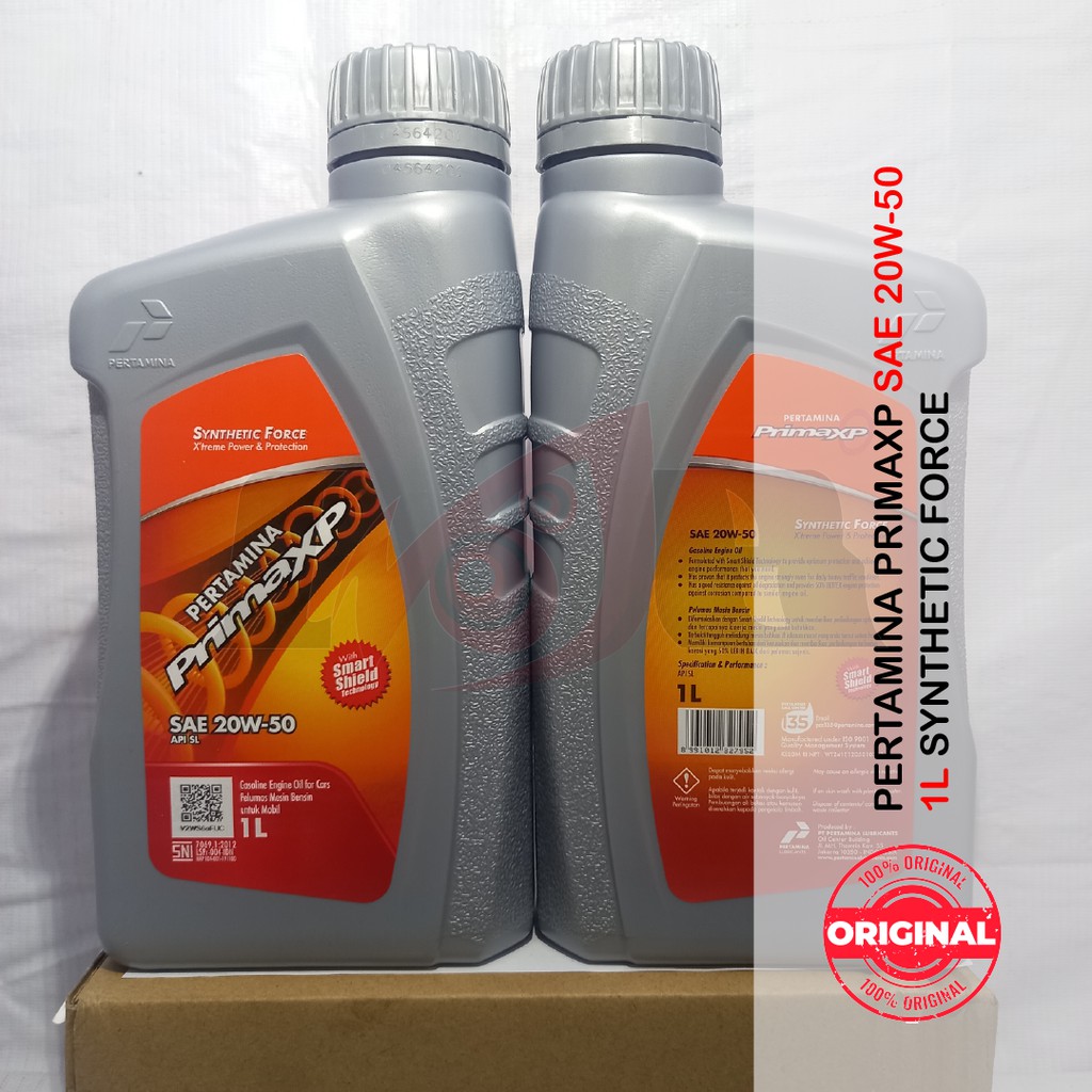 Pertamina Prima XP 1 Liter 20w50 Oli Motor Mobil