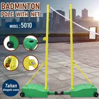 HTD Net Bulu Tangkis Tiang Jaring Badminton Pole 5010