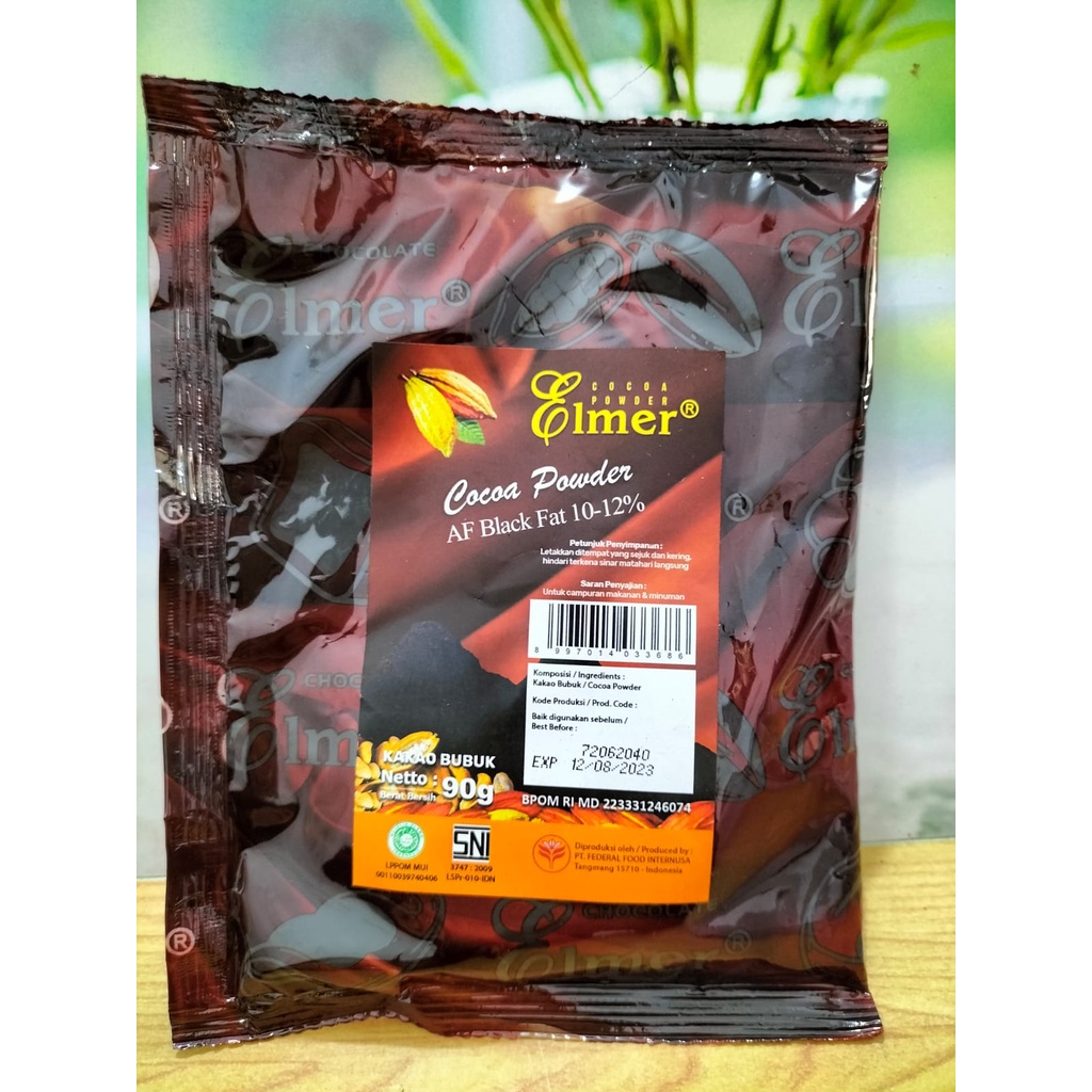 

elmer cocoa powder AF black fat 10-12% 90gr