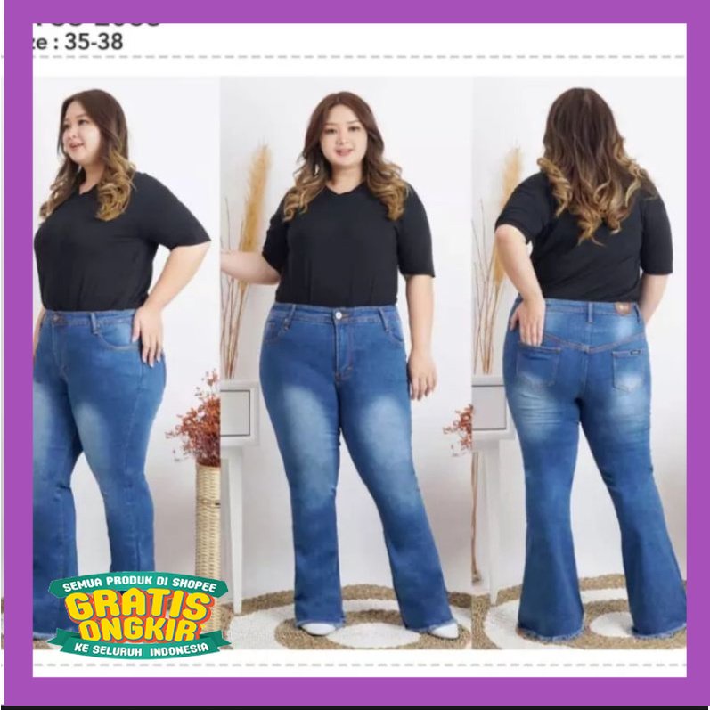 SALE PROMO  TERLARIS / Celana jeans cutbray super jumbo . jeans wanita import 35-38 . jeans cutbray 