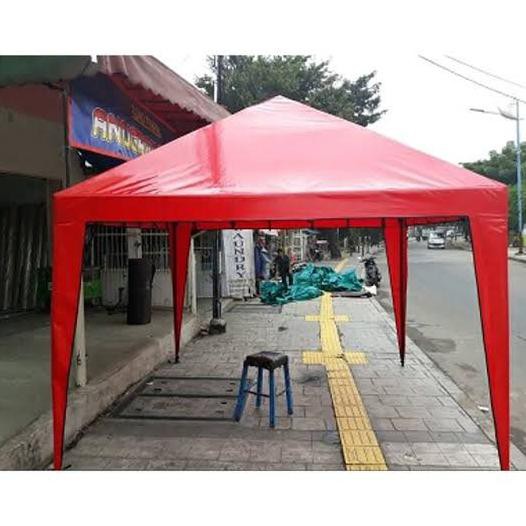 ♥️BISA COD♥️ Kain/Terpal Atap tenda piramid kerucut 2x2 2x3 3x3 4x4 - Hitam, 2x2 DISKON Kode