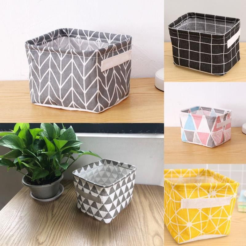 DESKTOP STORAGE BOX  RAK Make Up  Rak Buku  RAK SERBAGUNA BAHAN KANVAS