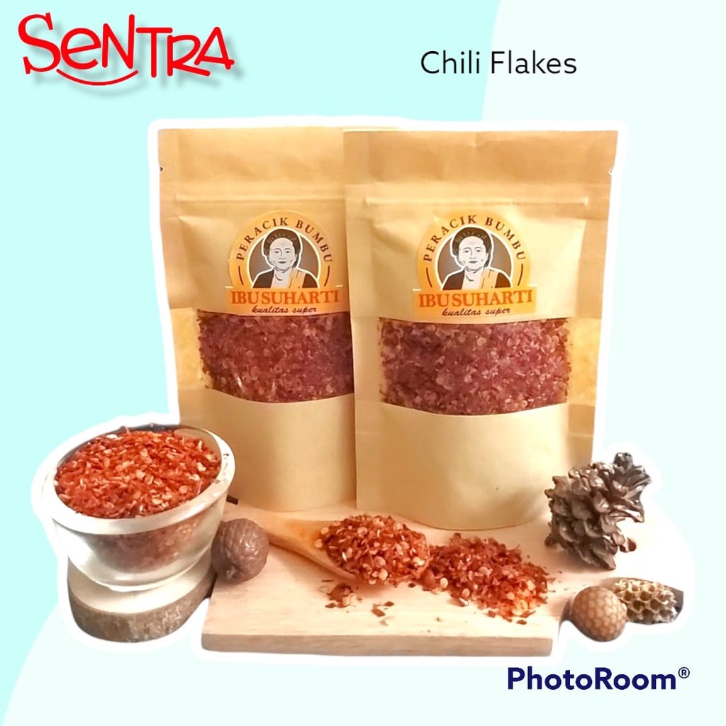 

(BUMBU DAPUR REMPAH-REMPAH) IBU SUHARTI - REMPAH BUBUK CHILI FLAKES MURNI / PURE CHILI FLAKES KUALITAS PREMIUM