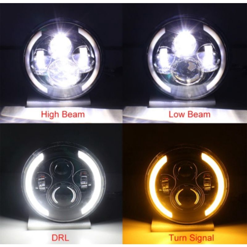 lampu bulat led daymaker 7 inch lampu mobil motor led daymaker headlight 7 lampu led h4 dot sae
