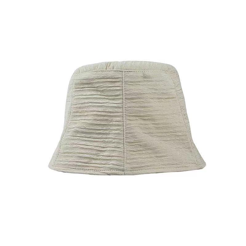 Topi Bucket Pria / Wanita Warna Polos Gaya Korea Untuk Musim Panas