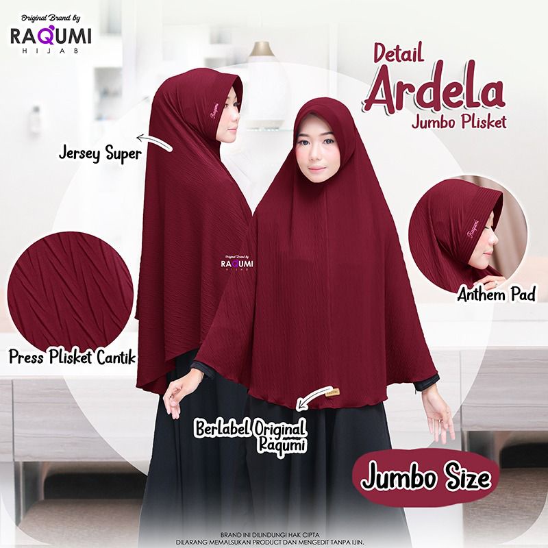 ARDELA JUMBO PLISKET BY ORI RAQUMI HIJAB