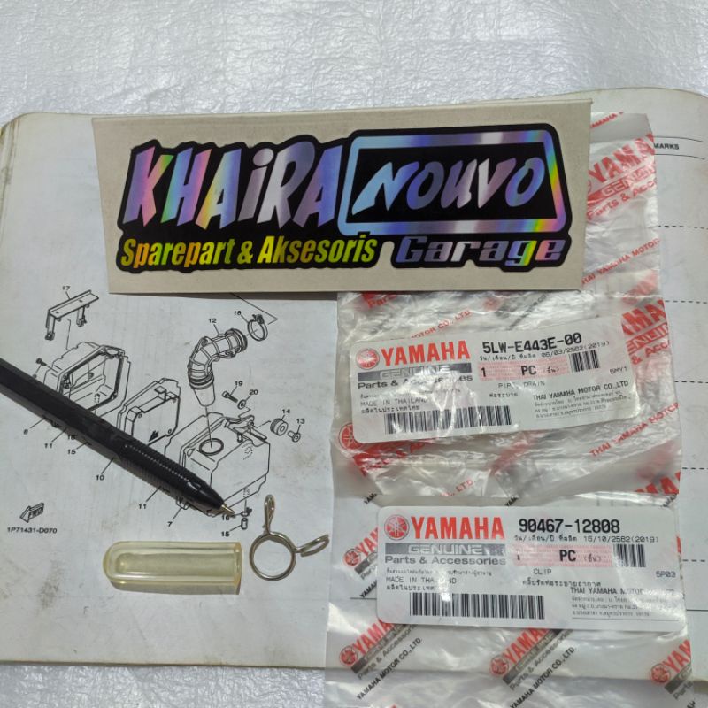 Pipe drain nouvo selang box filter nouvo pipa ujung box filter nouvo original clip box filter nouvo 