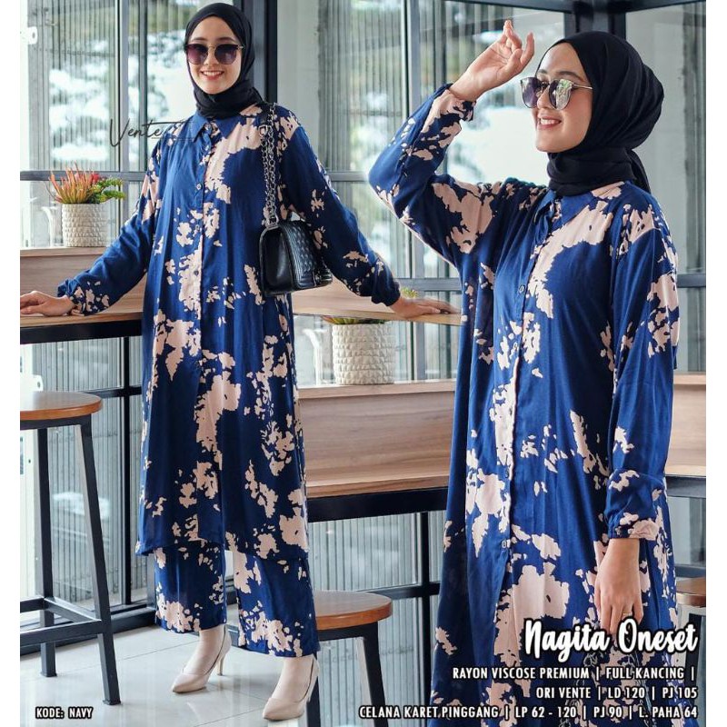 Setelan Nagita bahan rayon viscose