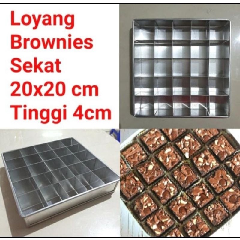 loyang brownis sekat