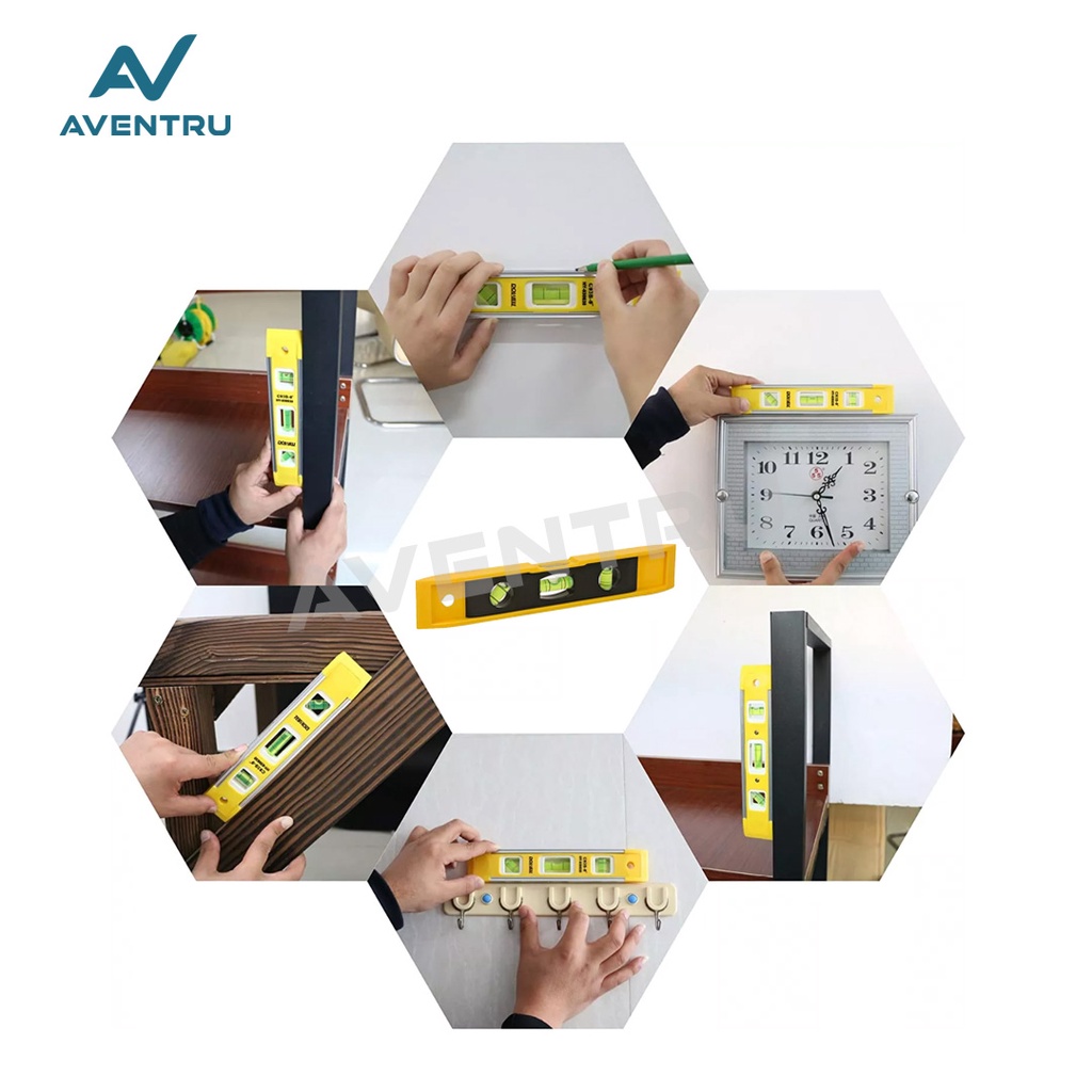Waterpass Magnet Torpedo Level Inclinometer Alat Ukur Sudut Kemiringan