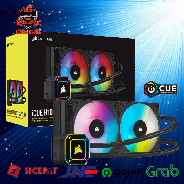 Corsair iCUE H100i ELITE CAPELLIX 240mm RGB - Liquid CPU Cooler MANTUL GAN