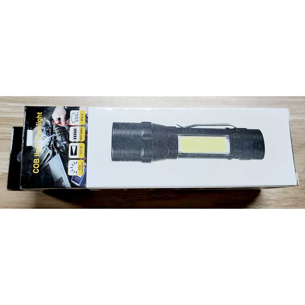 IDN TOOLS - Albinaly Senter LED USB Rechargeable XML-T6 + COB - 1907