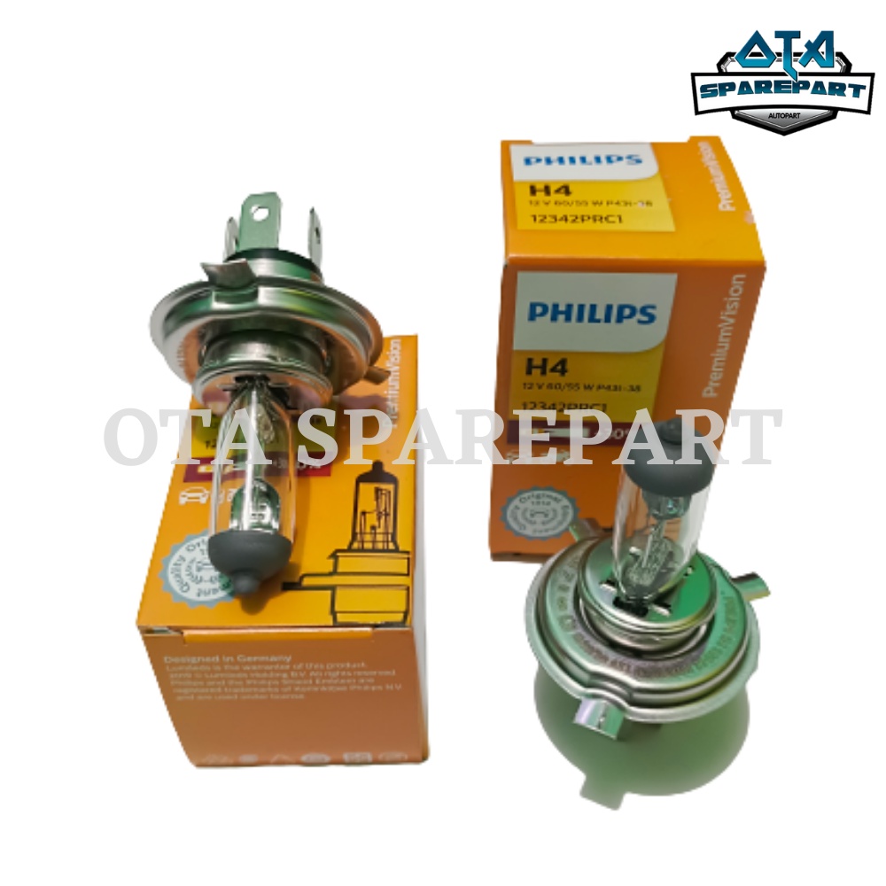 BOHLAM LAMPU H4 12V 60/55W PHILIPS