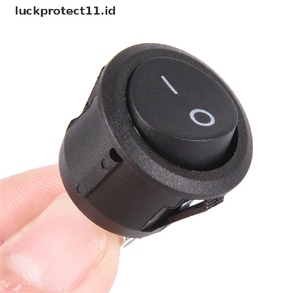 // Hg &amp; ID// 1Pc Saklar Toggle Rocker Mobil 2-PIN ON-OFF SPST Bulat Dot+Penutup Anti Air