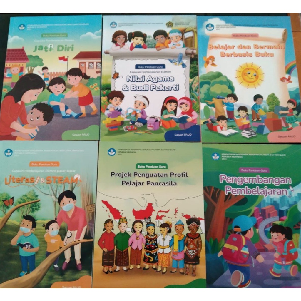 Jual Paket Buku Panduan Guru Kurikulum Merdeka Tk Dan Paud Isi 6 Buku