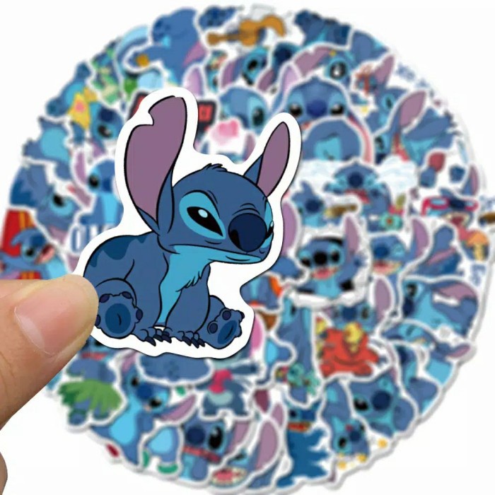 

50 Pcs Sticker Lilo And Stitch Waterproof - Stiker Anti Air