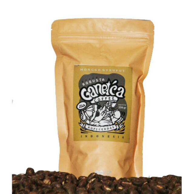 

Kopi Roasted Bean Robusta Ganetca 250 Gram Cimenyan