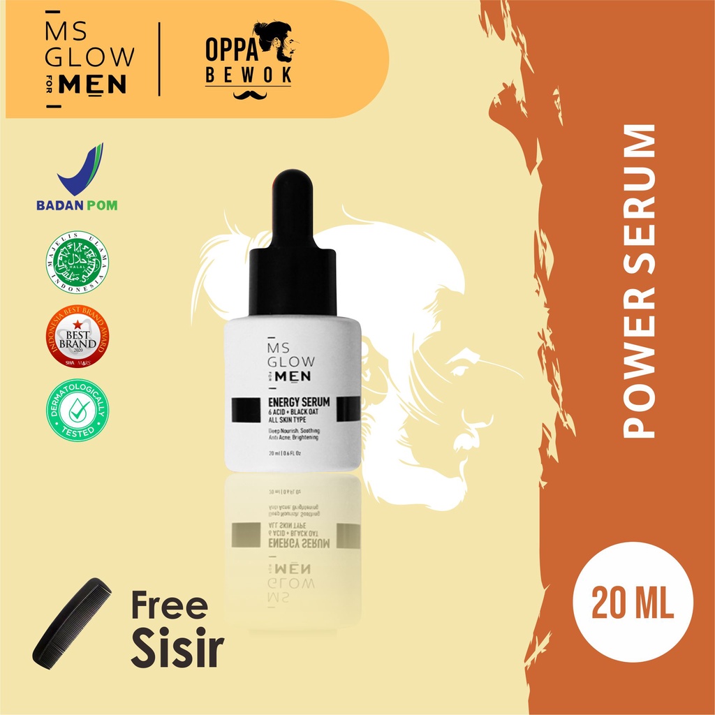 [ ORIGINAL BPOM ] MS GLOW MEN POWER SERUM SKINCARE PRIA GLOW UP