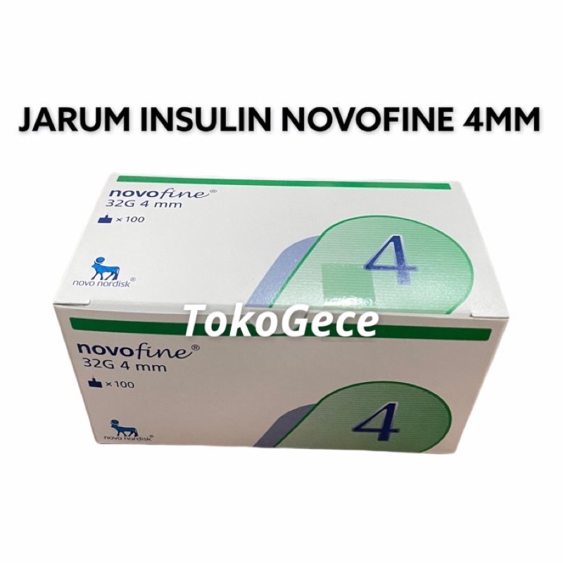 jarum insulin novofine 4mm hijau / novofine 32G 4mm / jarum novofine 32G / jarum novofine insulin / 