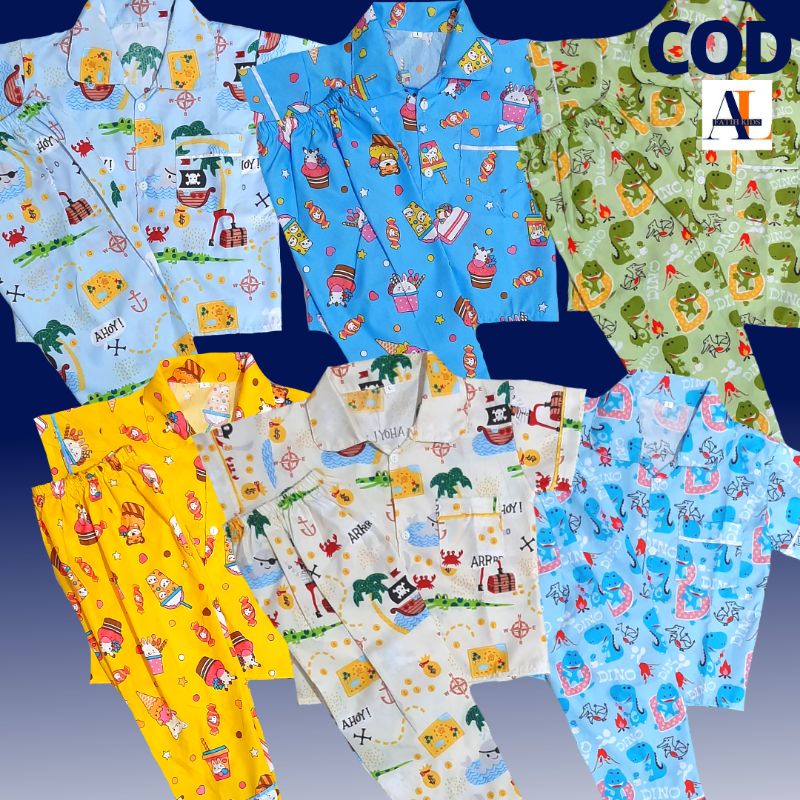 Piyama anak perempuan 1-10 tahun New piama anak perempuan baju tidur anak supermen dan spidermen