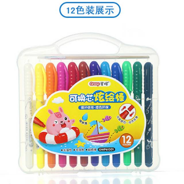 

Grasp Original Crayon Bisa di Refill 12 Warna Kode 613 Water Soluable