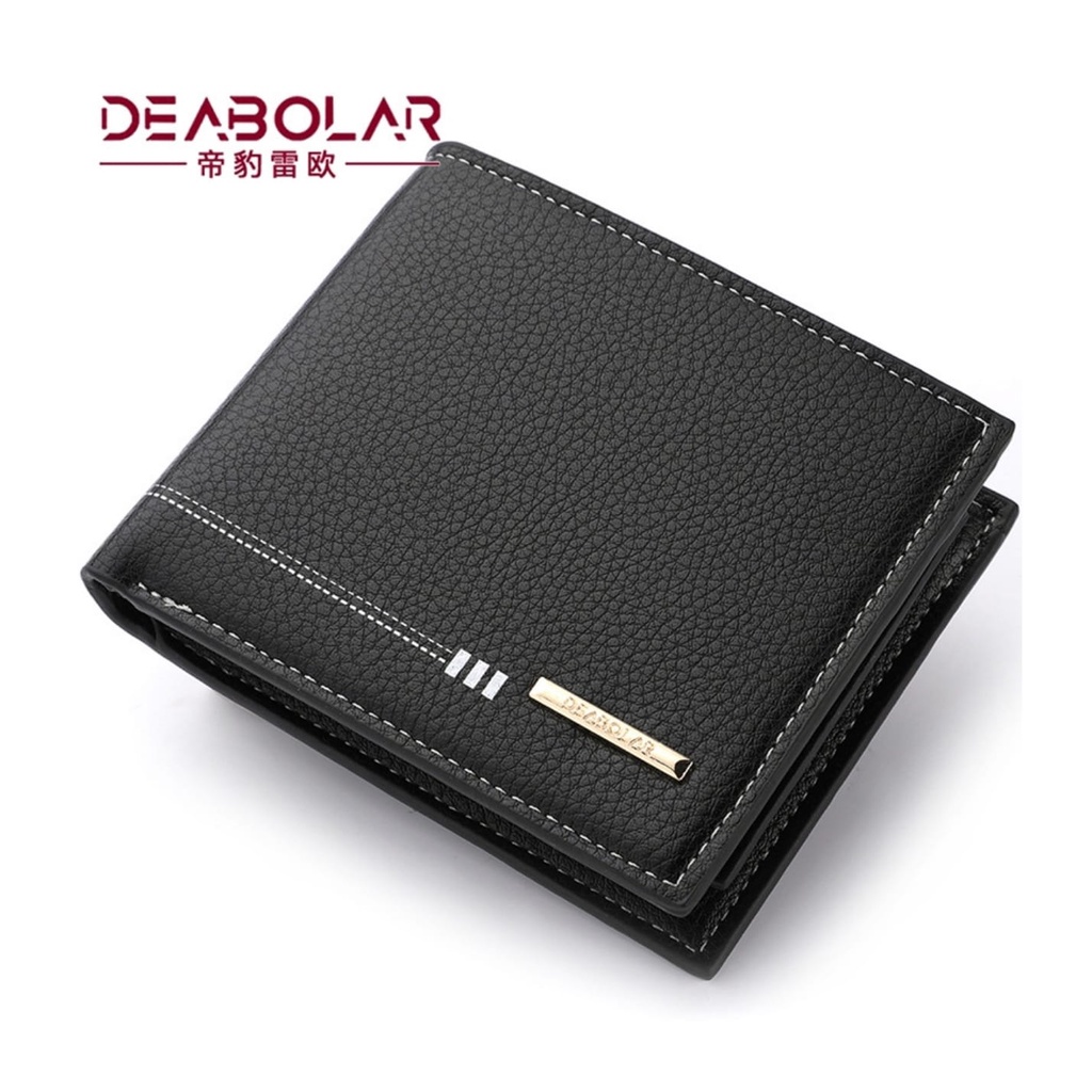 DOMPET LIPAT IMPORT PRIA KULIT ORIGINAL DEABOLAR HITAM PREMIUM DARWIN WA531B5 BRANDED DISTRO COWOK KARTU KECIL MINI PENDEK LAKI KEREN MURAH SIMPLE TIPIS POLOS BATAM