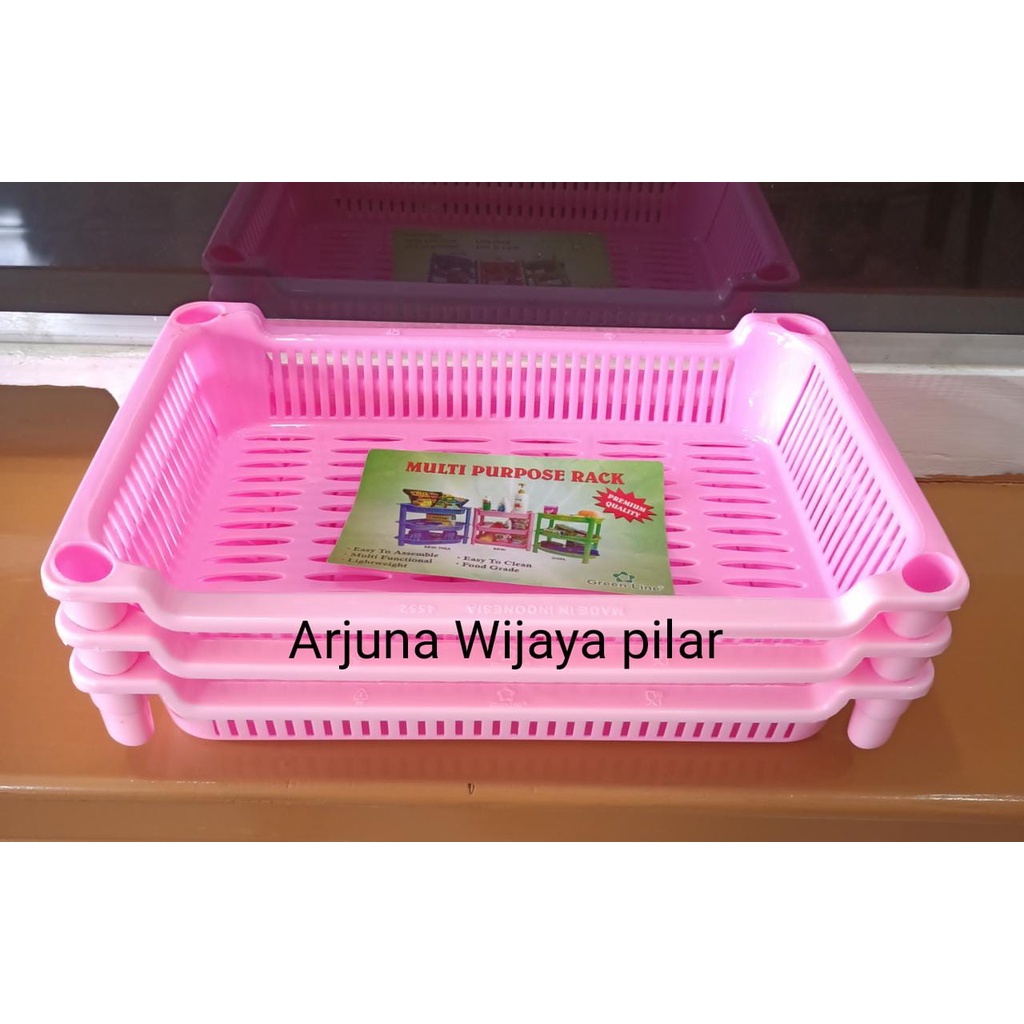 Rak Serbaguna Mini Plastik Susun 3 Elegan