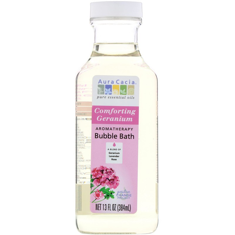 Aura Cacia Aromatherapy Bubble Bath Comforting Geranium 384 ml