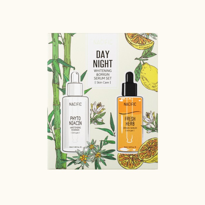 Nacific Day Night Whitening &amp; Origin Serum Set - BPOM