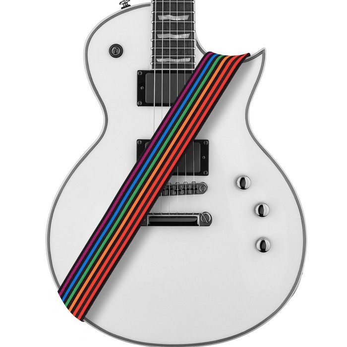 Amumu PC06P-BK Strap Gitar motif Rainbow Stripe