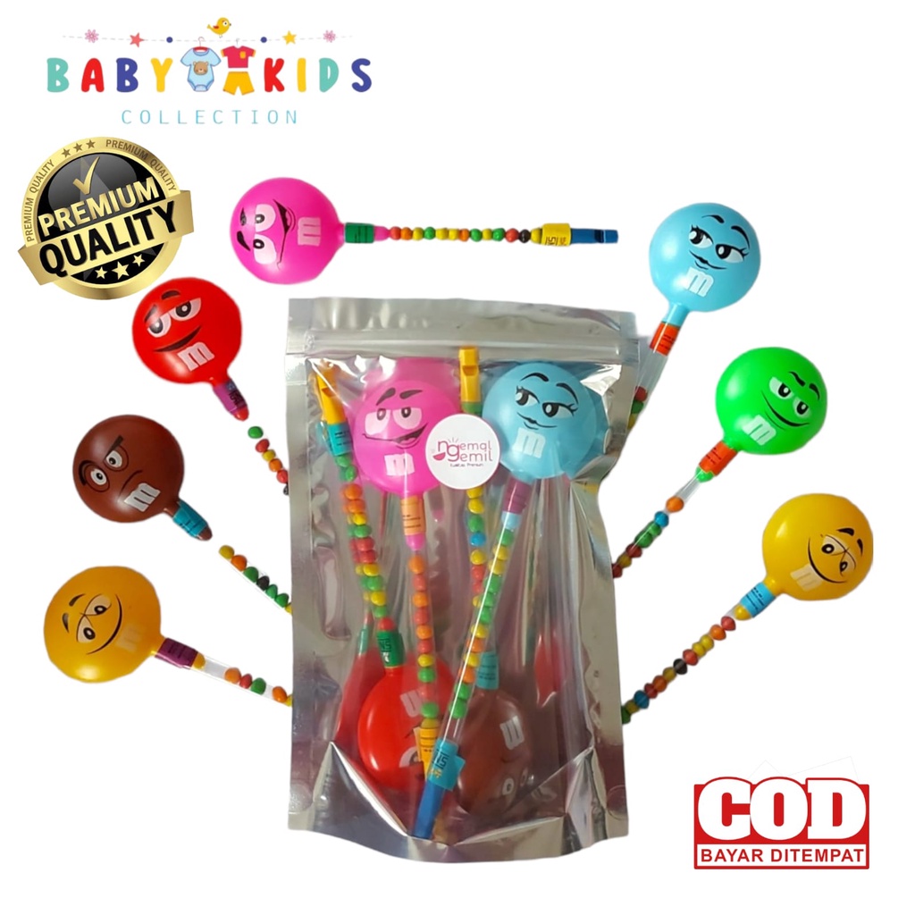 

Permen Biskuit Emoji Stik Peluit | Emoticon Rainbow Candy Stick Kualitas Premium