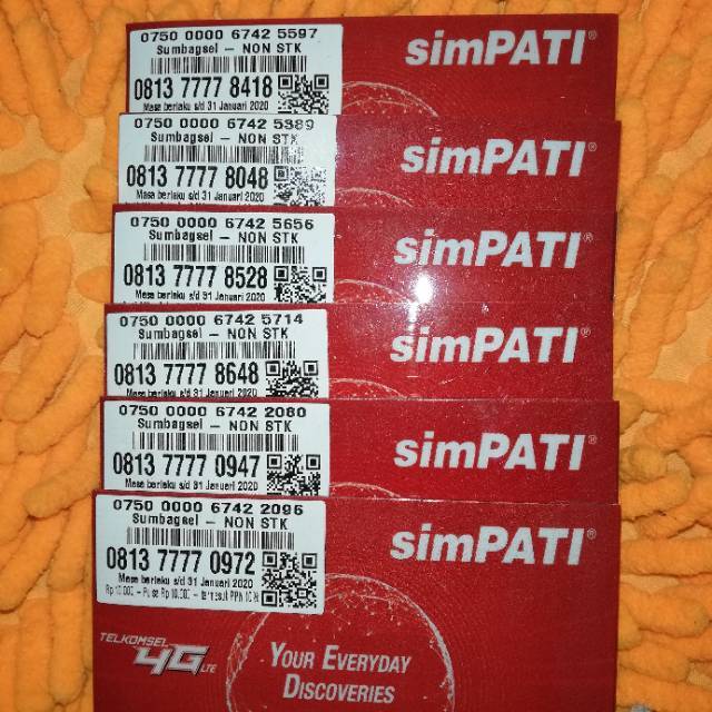 NOMOR SIMPATI CANTIK NOMOR CANTIK  4G LTE 7777