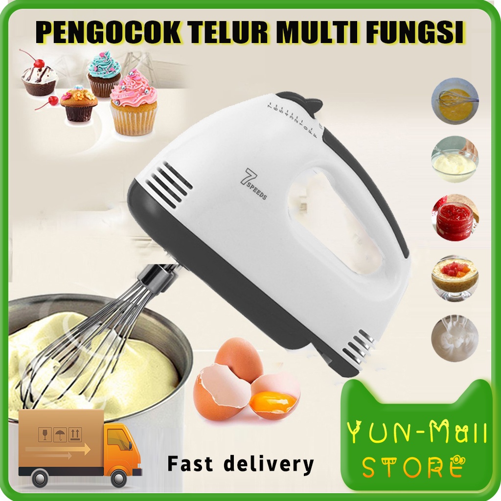 【COD+dalam stok+Pengiriman Cepat】Mixer Scarlett Mixer Kue dengan 7 kecepatan/Hand Mixer  Mikser Tangan 7 Kecepatan Pengaduk Adonan Kue Roti Mixer Murah Berku