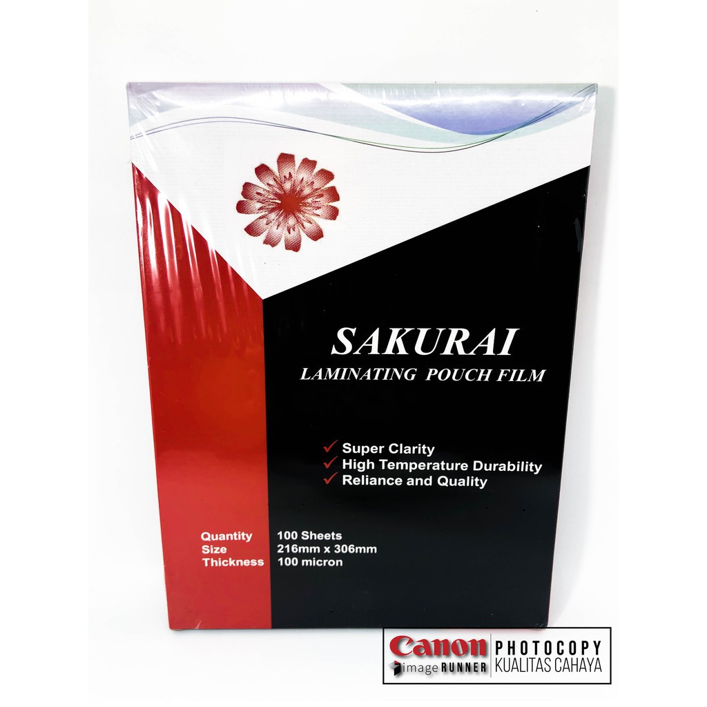 

Plastik Laminating SAKURAI KTP size 68.5mmx97mm 100 micron