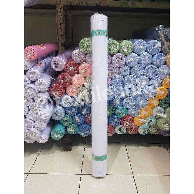 Kain Tc Tetoron Cotton Kamatex Putih Lebar 115 Cm 54 Meter Shopee Indonesia
