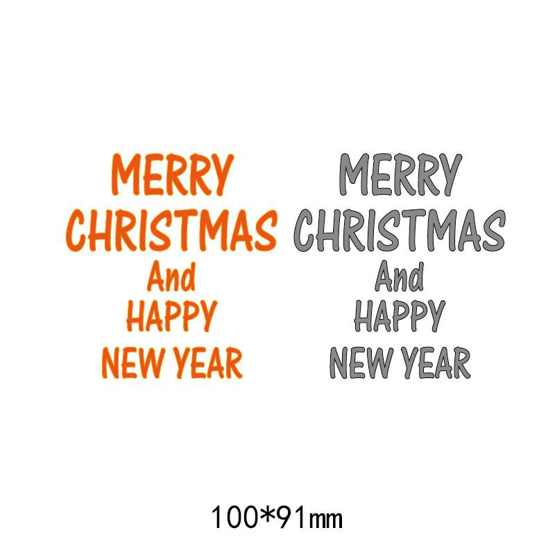 

Free Ongkir Merry Christmas Letters Metal Die Cuts Cutting Dies For DIY Scrapbooking Embossing