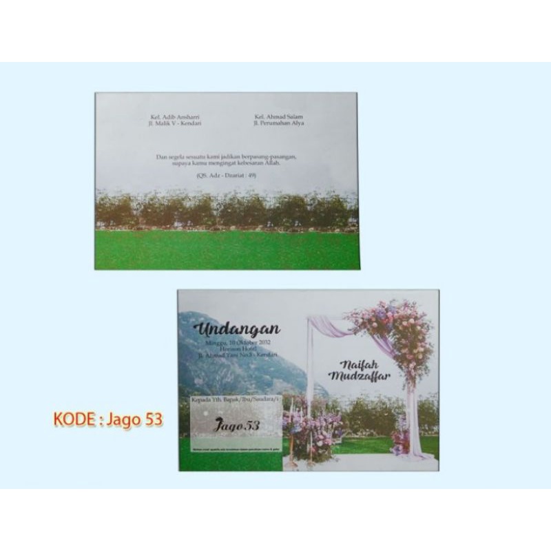 JAGO 53 Blangko Undangan Nikah Ekonomis