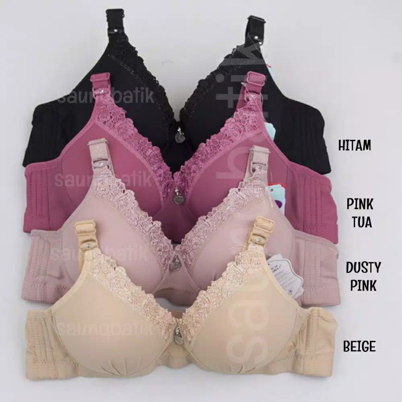 bra busa tipis tanpa kawat piaoli art 56 kancing 3 original